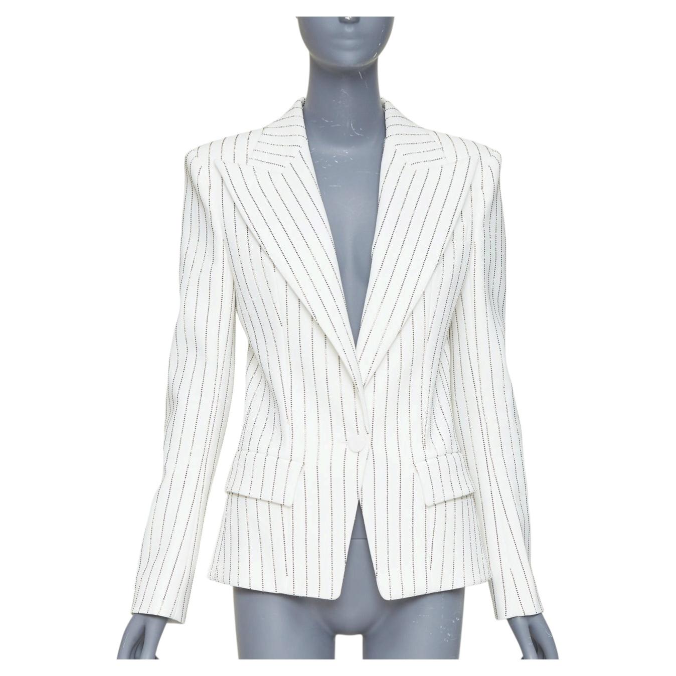 ALEXANDRE VAUTHIER COUTURE SS2020 Giacca blazer con cristalli in oro FR36 S in vendita