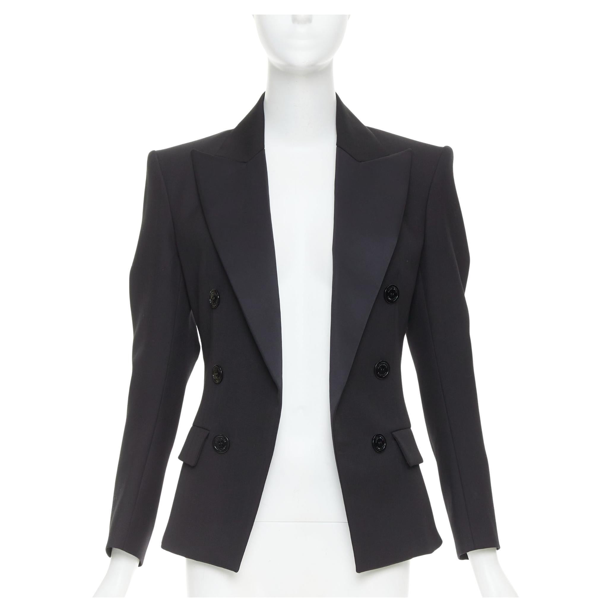 ALEXANDRE VAUTHIER COUTURE SS2021 Smokingjacke mit Satinrevers und Schließe