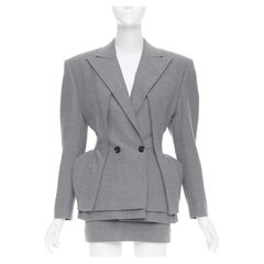 ALEXANDRE VAUTHIER COUTURE SS2022 Laufsteg Wespentaille gepolsterte Hüfte Blazerjacke