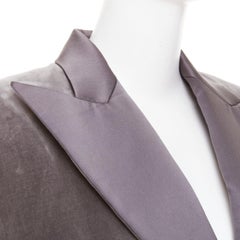 ALEXANDRE VAUTHIER COUTURE SS2022 Runway velvet wasp waist Power tuxedo jacket