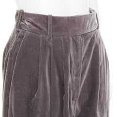 ALEXANDRE VAUTHIER COUTURE SS2022 Runway pleated wide leg cuffed tuxedo pants