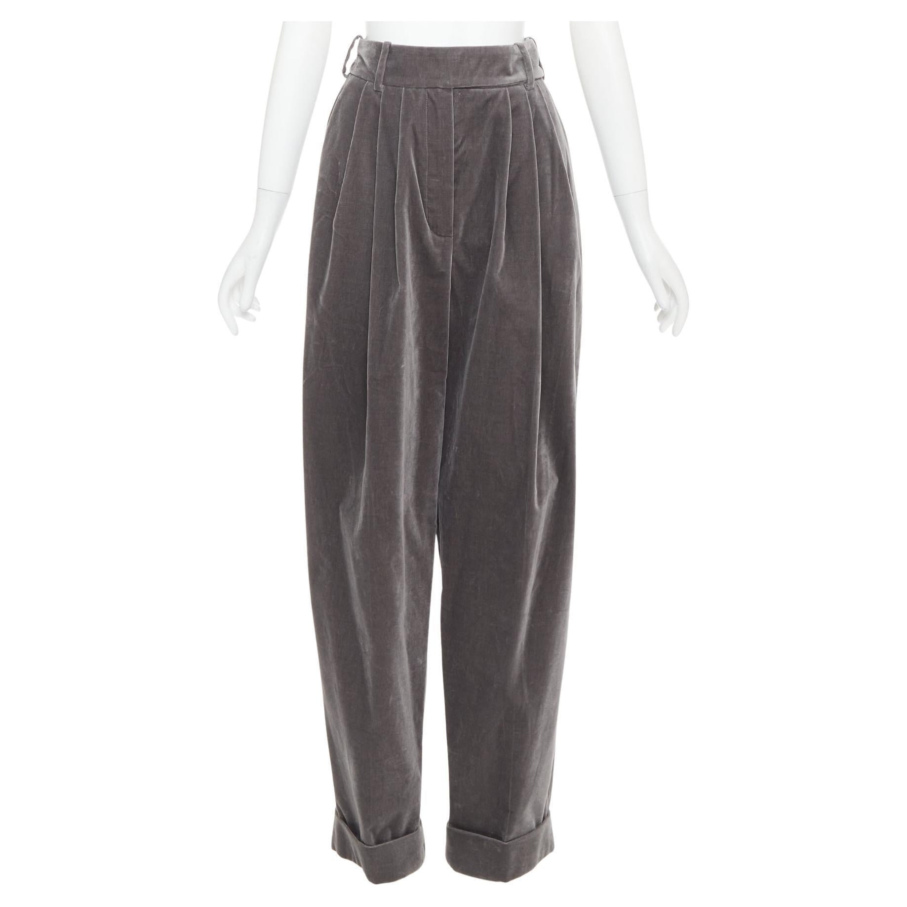 ALEXANDRE VAUTHIER COUTURE SS2022 Laufstegfaltenhose mit weitem Bein und Bündchen