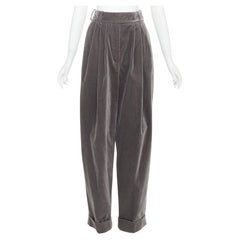 ALEXANDRE VAUTHIER COUTURE SS2022 Laufstegfaltenhose mit weitem Bein und Bündchen