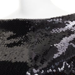 ALEXANDRE VAUTHIER COUTURE SS2023 Runway black sequin off shoulder midi dress