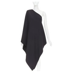 ALEXANDRE VAUTHIER COUTURE SS2025 Runway black asymmetric shoulder top FR36 XXS