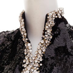 ALEXANDRE VAUTHIER COUTURE SS2025 Runway silver rhinestone encrusted crop jacket