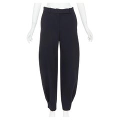 ALEXANDRE VAUTHIER COUTURE SS2025 Laufsteg marineblaue Ballon-Haremshose mit Bündchen am Saum