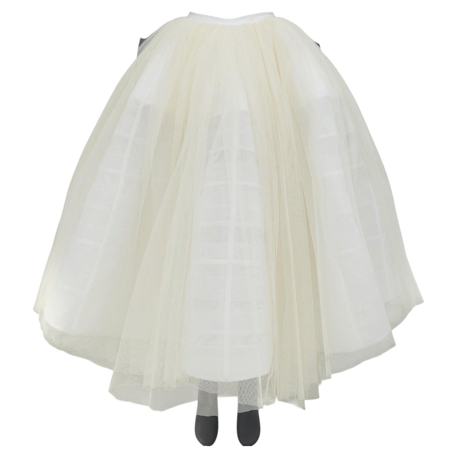 ALEXANDRE VAUTHIER falda de crinolina con jaula blanca crema