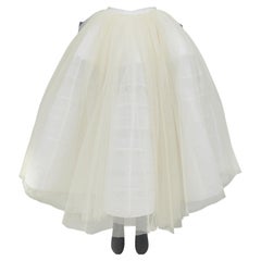 ALEXANDRE VAUTHIER cremeweißer Tüll-Krinoline-Vollrock