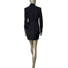 Alexandre Vauthier Crystal verschönert Schwarz Blazer Bress Sz.40