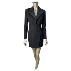 Alexandre Vauthier Crystal Embellished Black Blazer Bress Sz.40