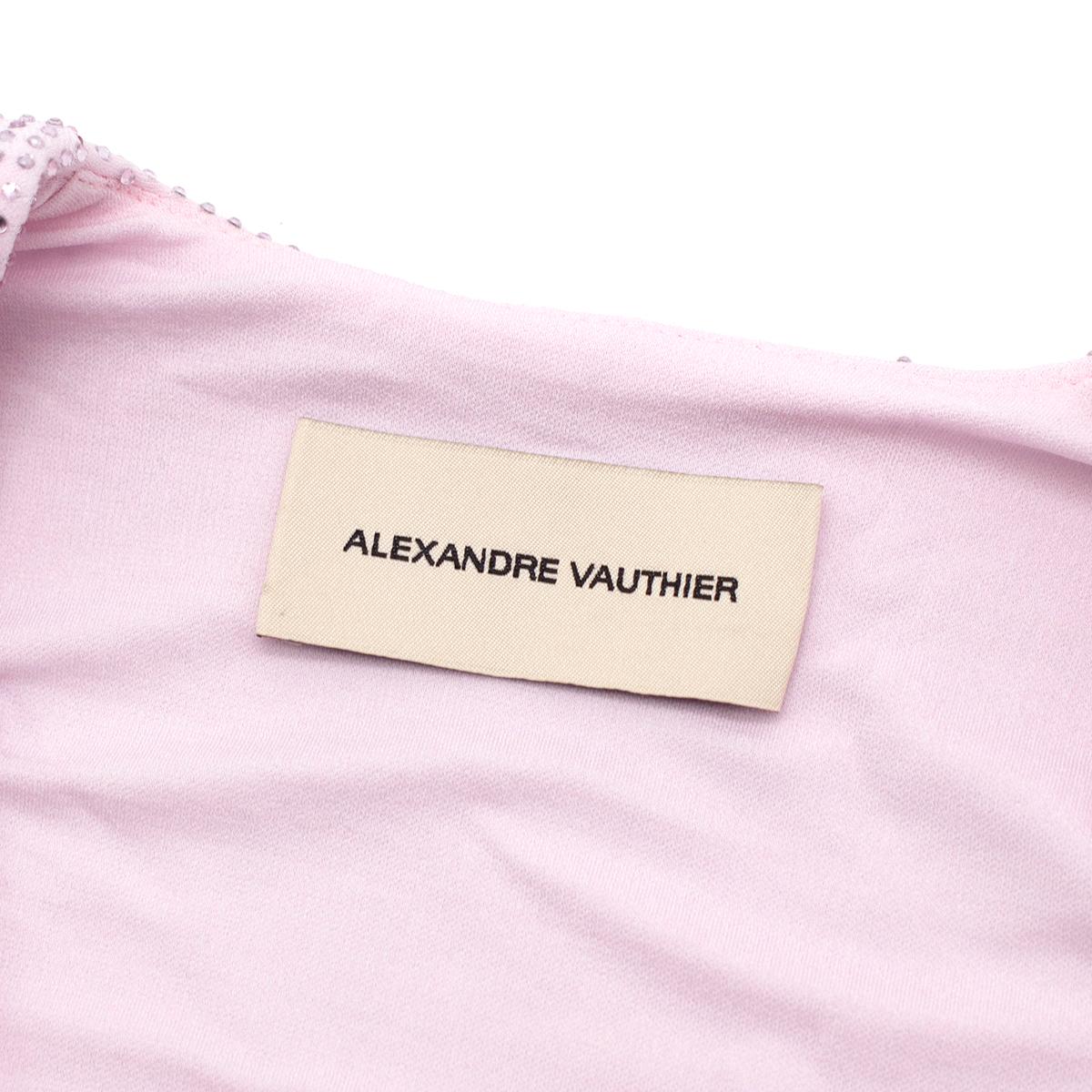 Drapiertes Minikleid mit Kristallen von Alexandre Vauthier – US-Größe 2 Damen