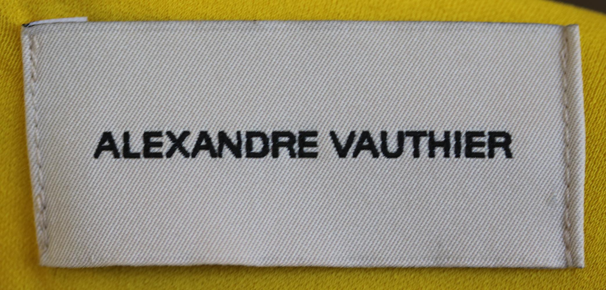 Yellow Alexandre Vauthier Crystal-Embellished Halter Mini Dress 