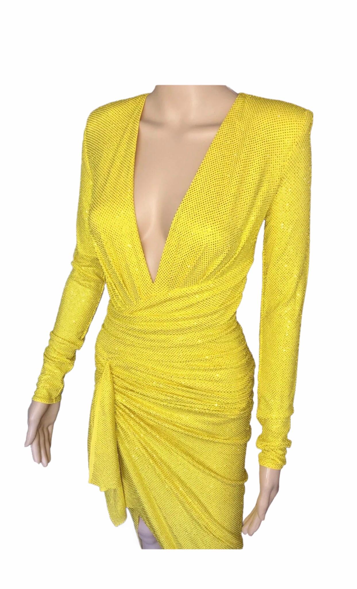 alexandre vauthier yellow dress