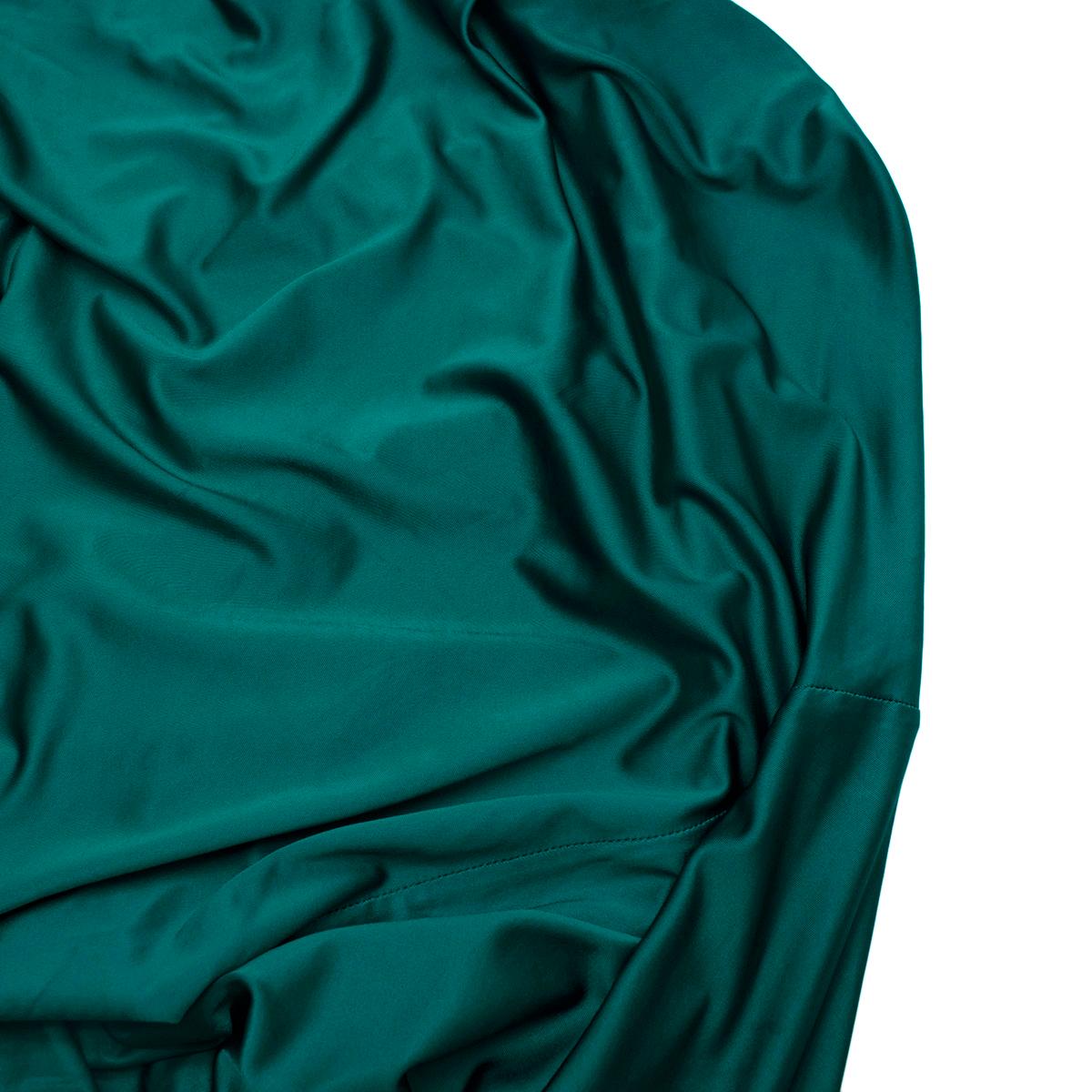 Alexandre Vauthier Deep Green Liquid Jersey Batwing Sleeve Dress - US 4 For Sale 1