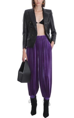 Alexandre Vauthier Double-breasted Leather Blazer FR42