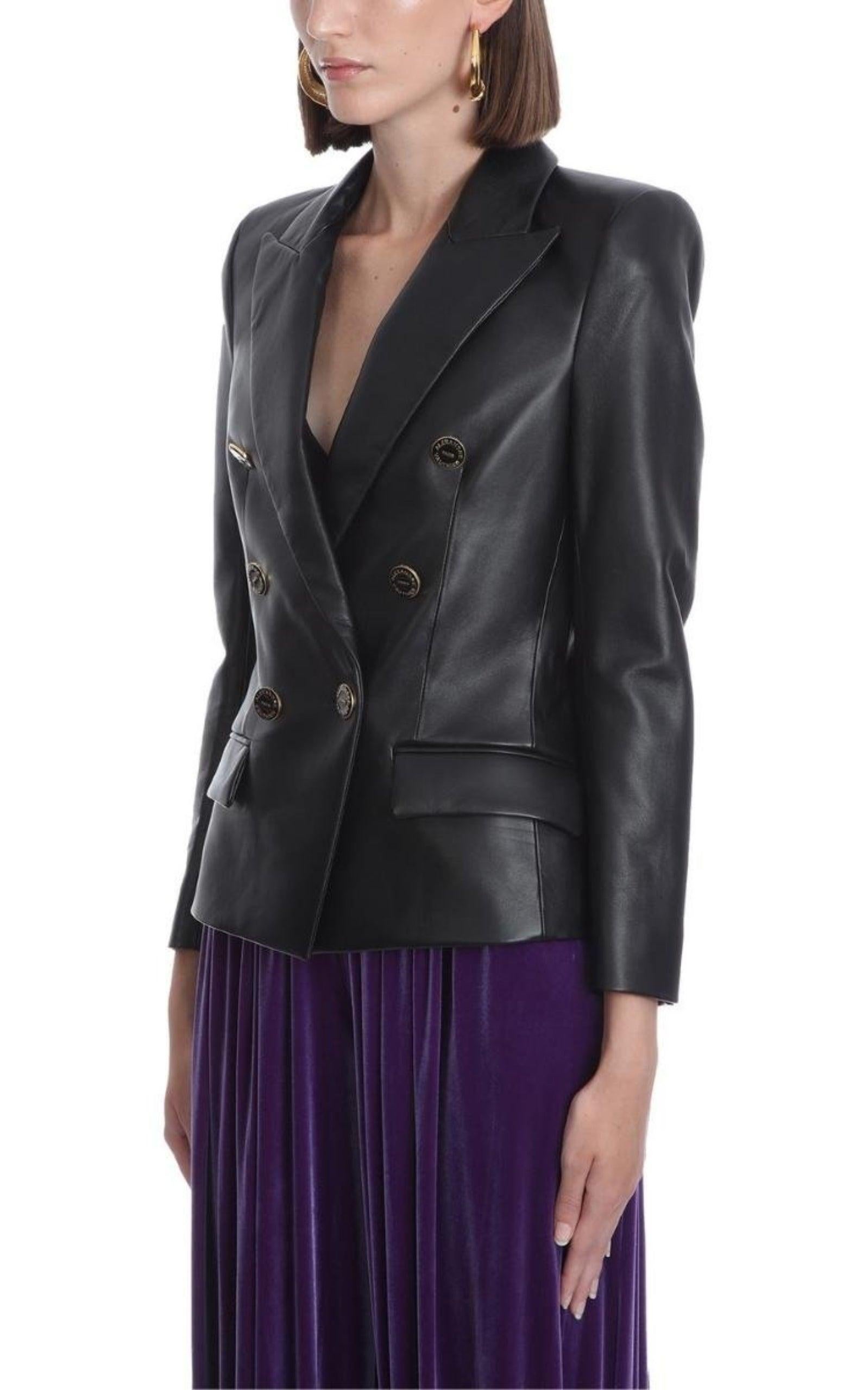 Alexandre Vauthier Blazer doppiopetto in pelle FR42 In condizioni Nuovo in vendita a Brossard, QC