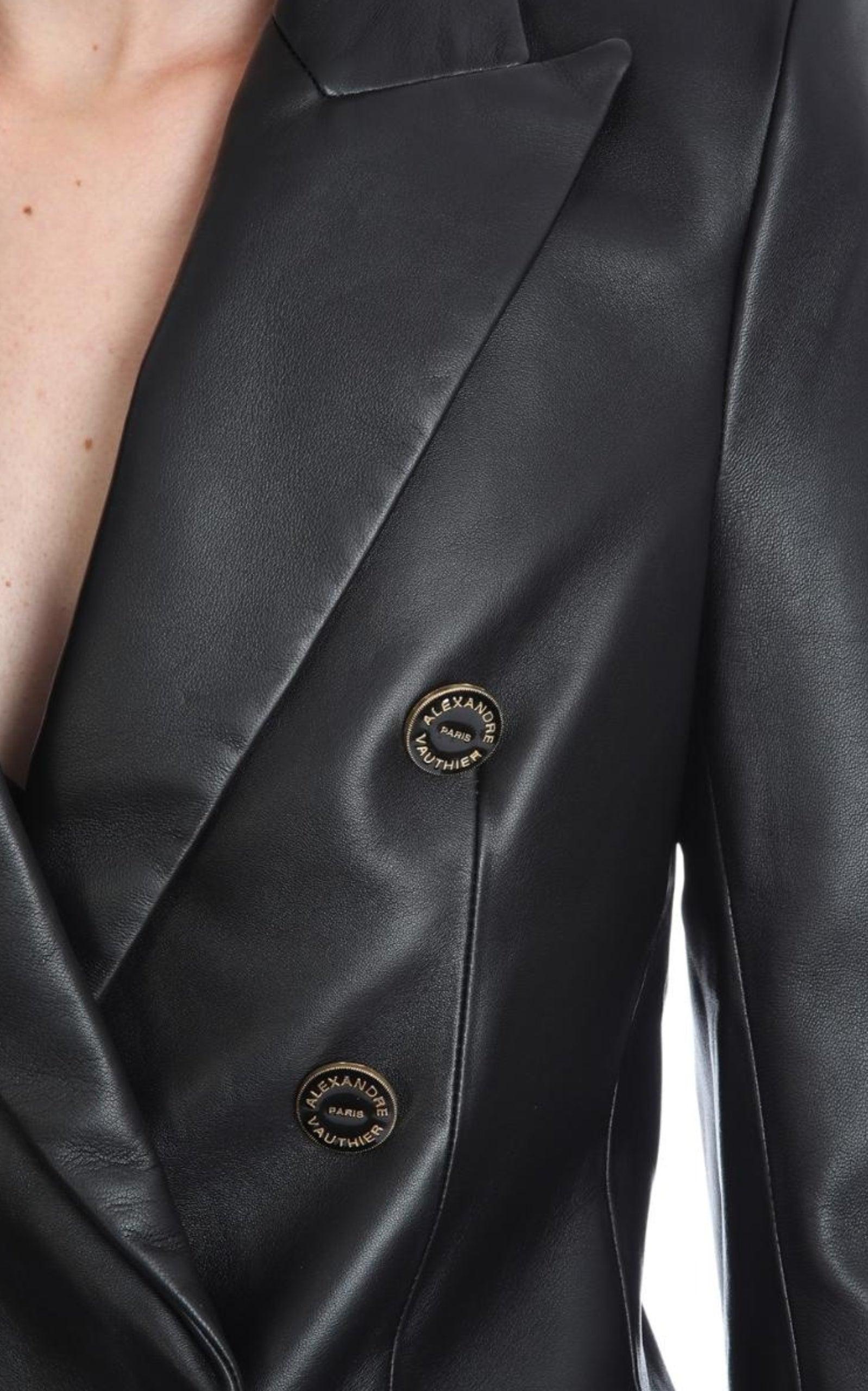 Alexandre Vauthier Blazer doppiopetto in pelle FR42 in vendita 1
