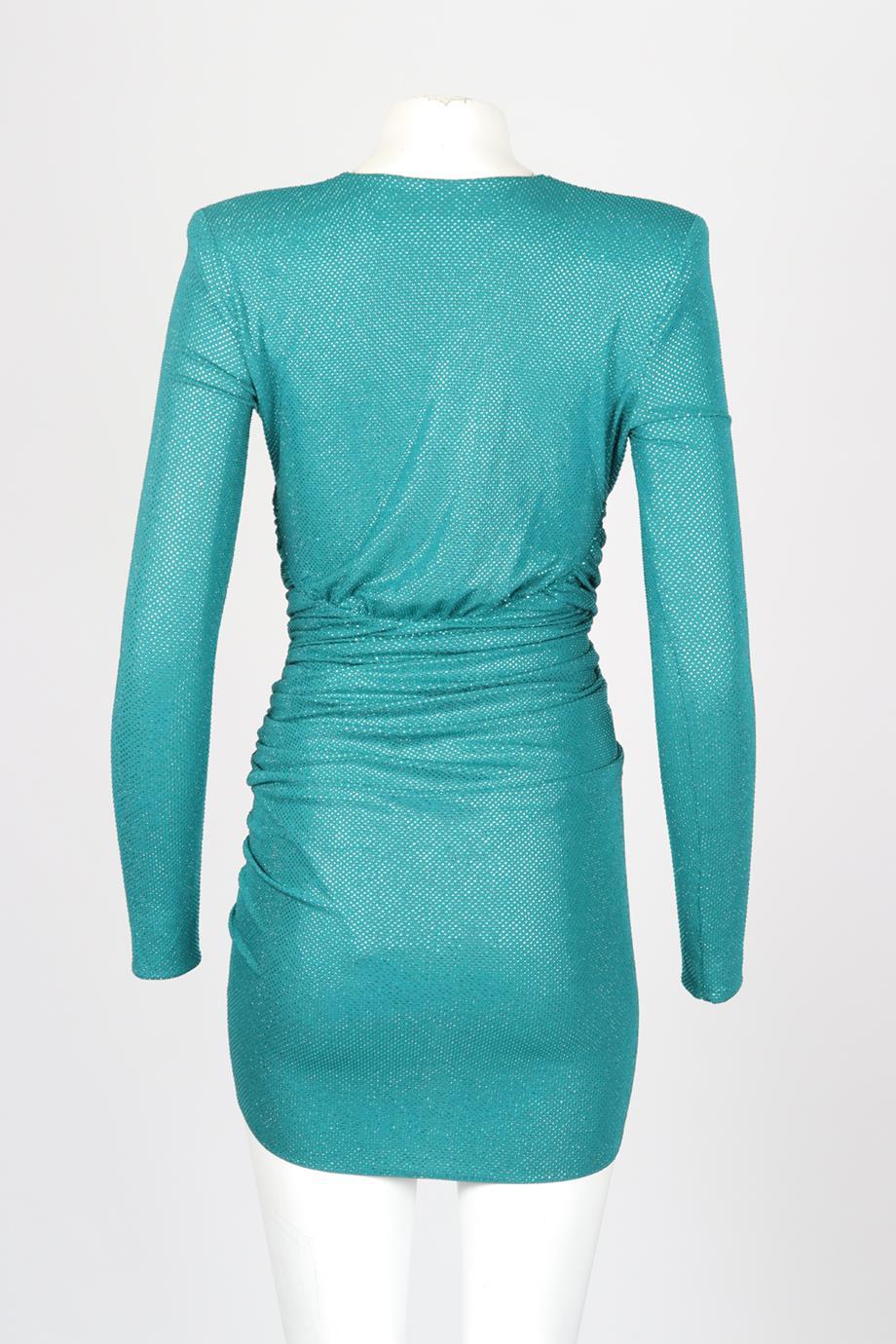 Women's Alexandre Vauthier Embellished Stretch Jersey Mini Dress Fr 34 Uk 6