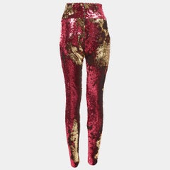 Alexandre Vauthier Fuchsia Pink Sequin Pants M