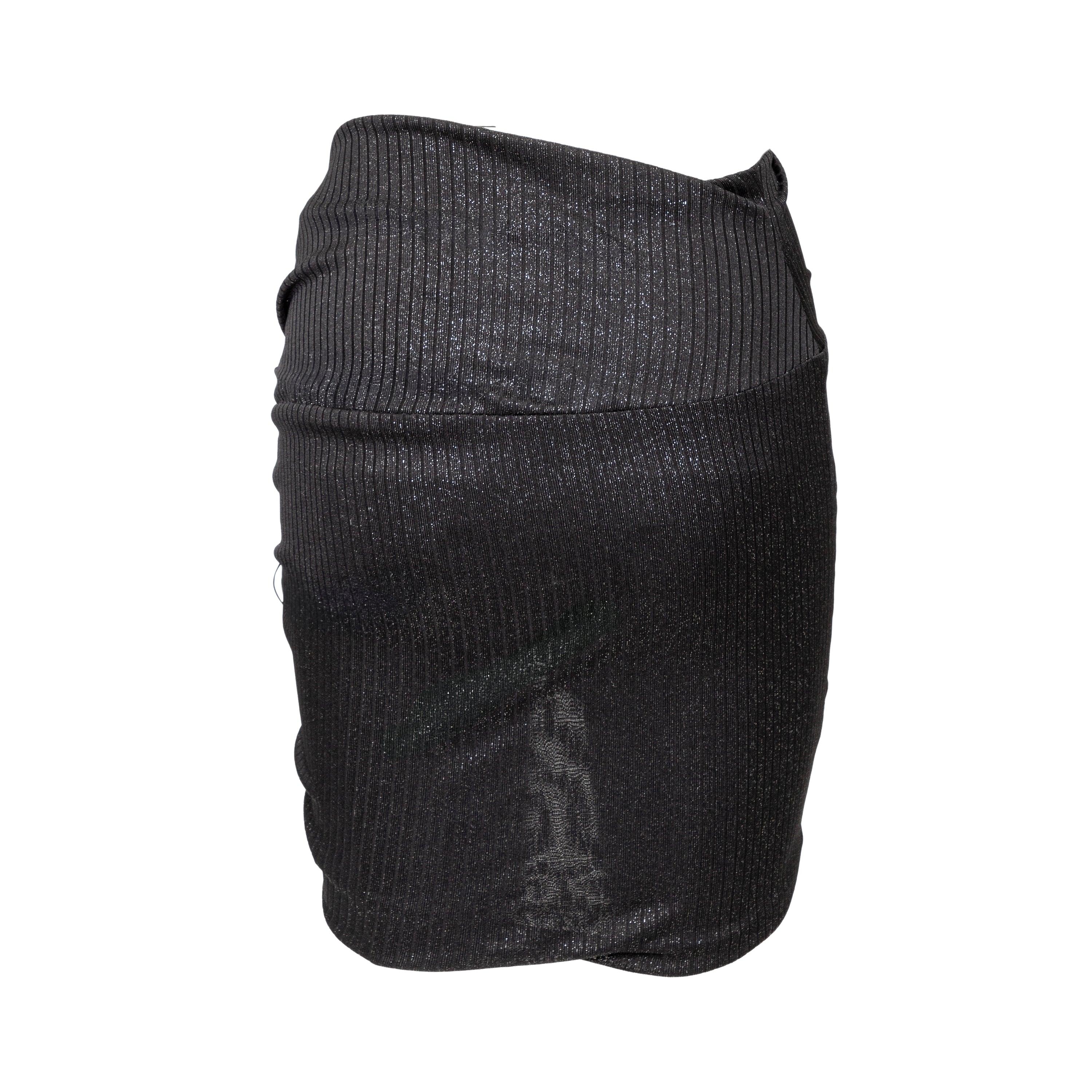 Black Alexandre Vauthier Glitter Mini Skirt - '10s For Sale