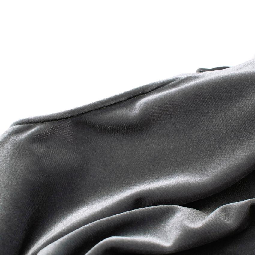 Alexandre Vauthier Grey Velvet Wrap Front Cocktail Dress For Sale 3