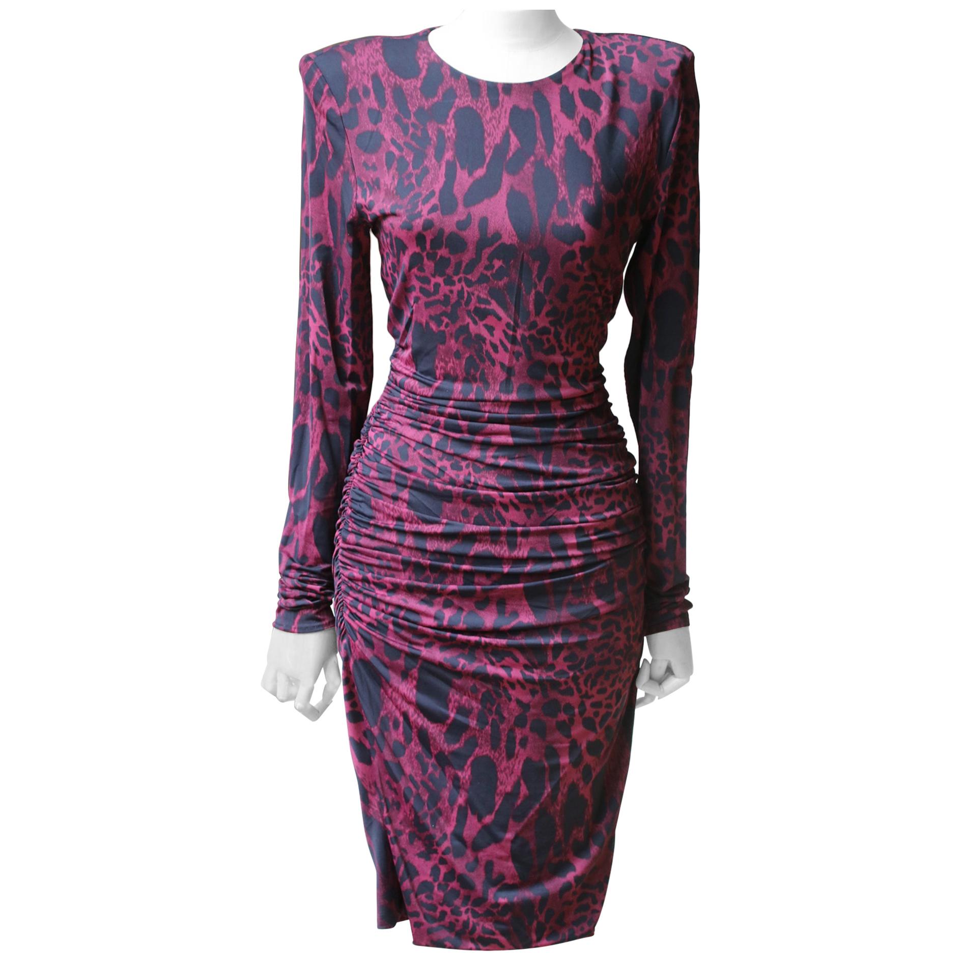 Alexandre Vauthier Leopard-Print Stretch-Jersey Mini Dress