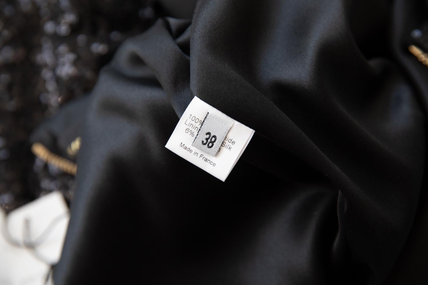 Black Alexandre Vauthier Long Sleeve Sequin Mini Dress