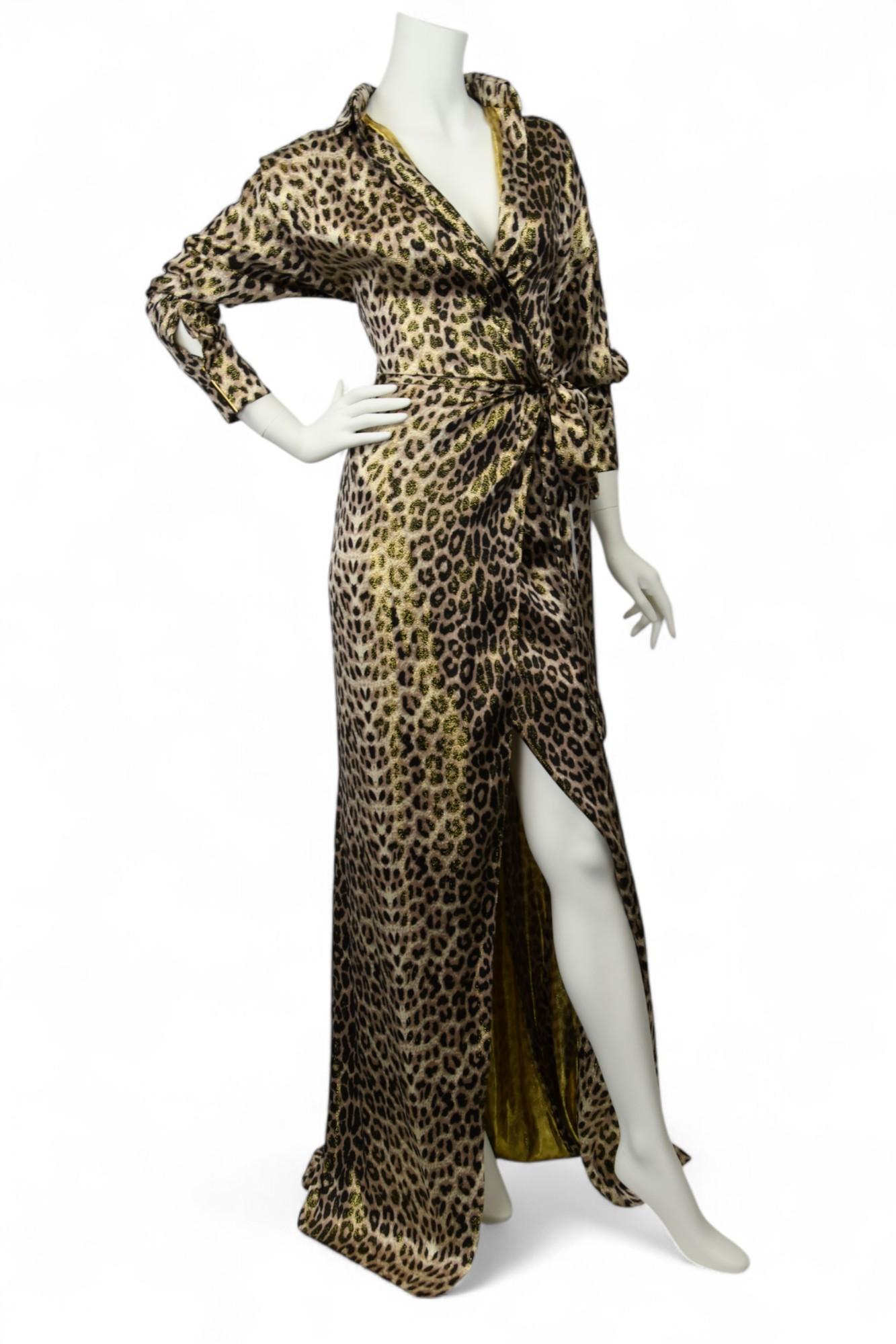 Donna Alexandre Vauthier Abito a portafoglio leopardato metallizzato  Taglia 6 US in vendita