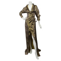 Alexandre Vauthier Abito a portafoglio leopardato metallizzato  Taglia 6 US