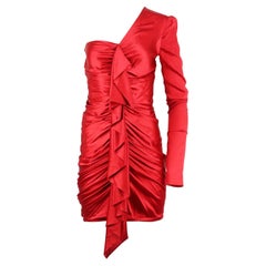 Alexandre Vauthier One Shoulder Silk Satin Mini Dress FR 38 UK 10 