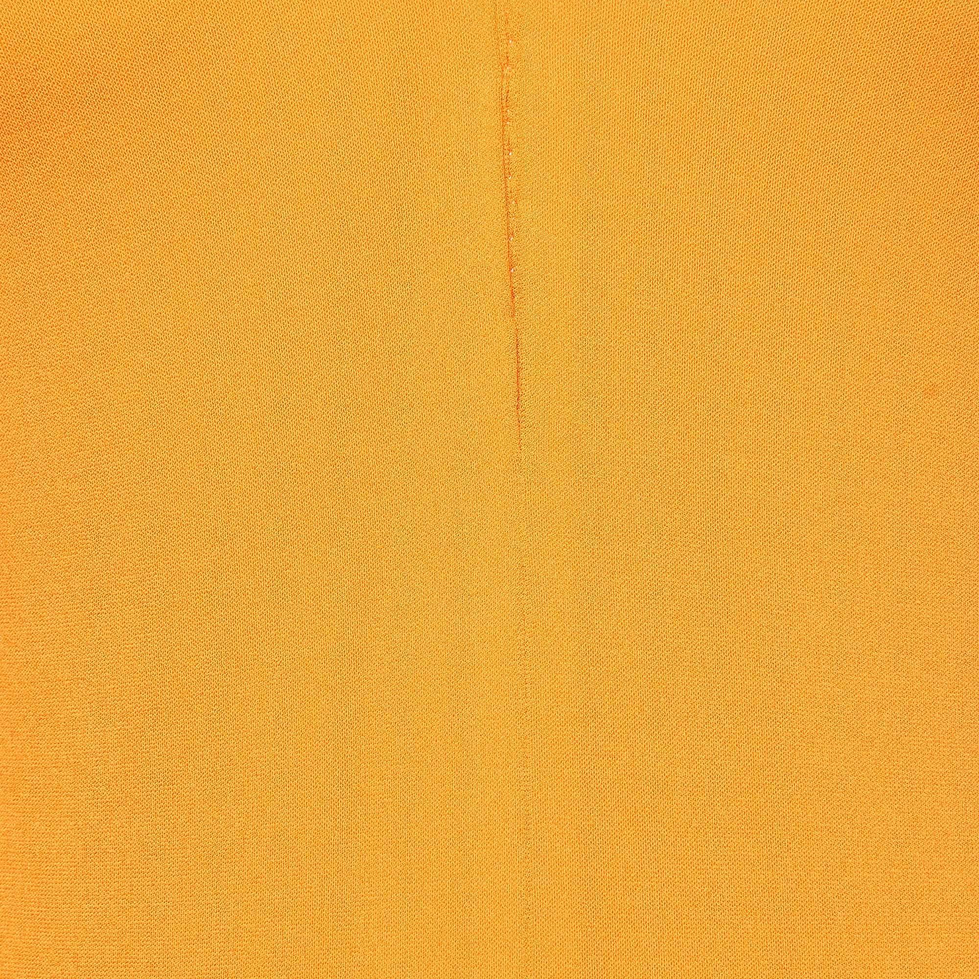 Alexandre Vauthier Jersey Naranja Cuello de pico Body M en Bueno estado para la venta en Dubai, Al Qouz 2