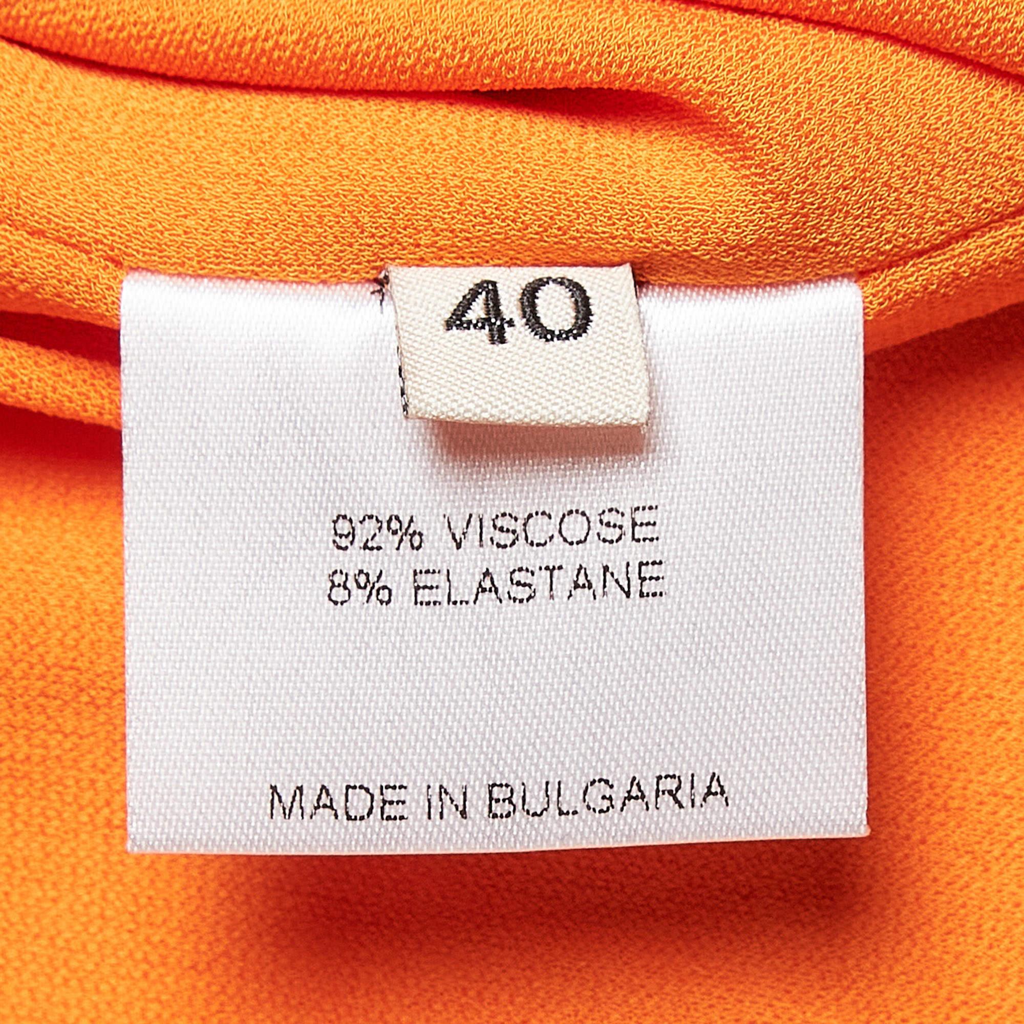 Alexandre Vauthier Jersey Naranja Cuello de pico Body M en venta 1