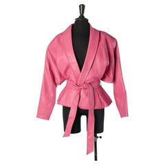 Alexandre Vauthier pink leather jacket