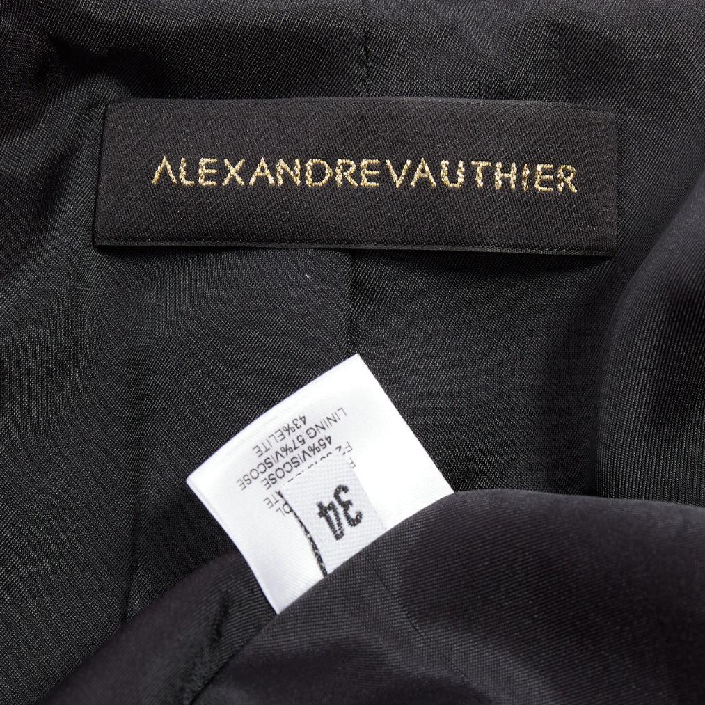 ALEXANDRE VAUTHIER Puffärmel-Gürtel-Blazer-Smoking-Tiefgang-Minikleid FR34 XS im Angebot 3