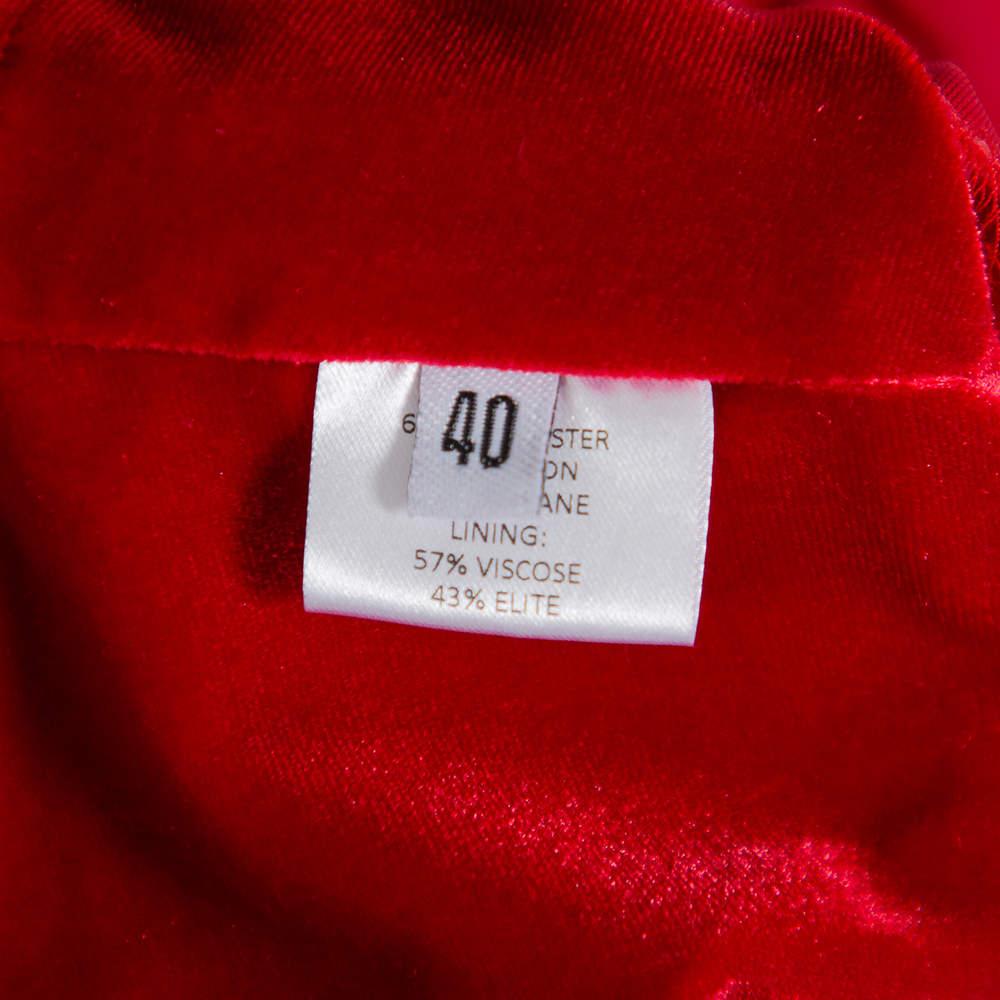 alexandre vauthier red velvet dress