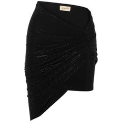 Alexandre Vauthier Ruched Crystal-Embellished Stretch-Jersey Mini Skirt