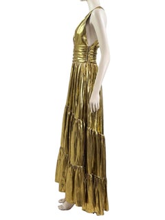 Alexandre Vauthier Spring 2021 Long gold dress