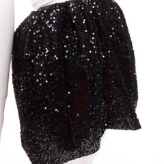 ALEXANDRE VAUTHIER SS2019 white satin bow black sequin mini dress