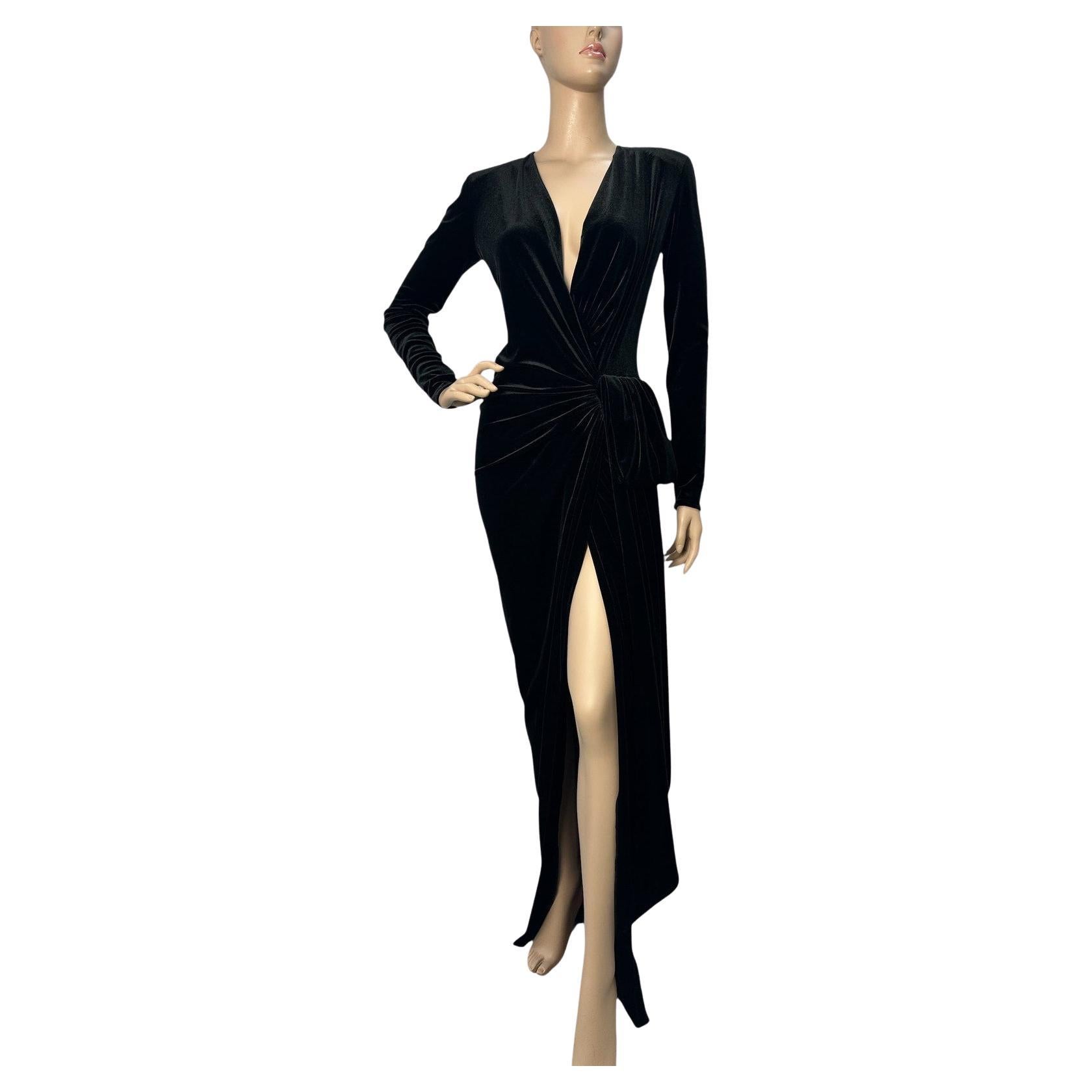 Alexandre Vauthier Samt Wickelkleid Größe 36