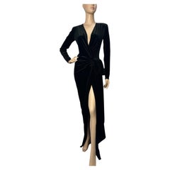 Used Alexandre Vauthier Velvet Wrap Dress Size 36