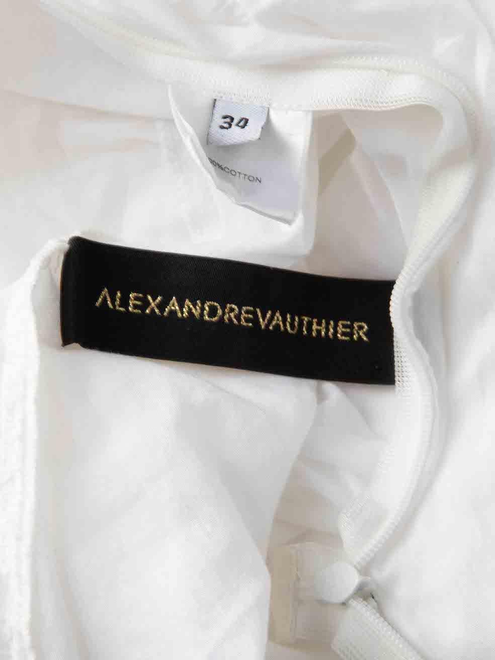 Alexandre Vauthier White Tiered Skirt Mini Dress Size XS For Sale 1