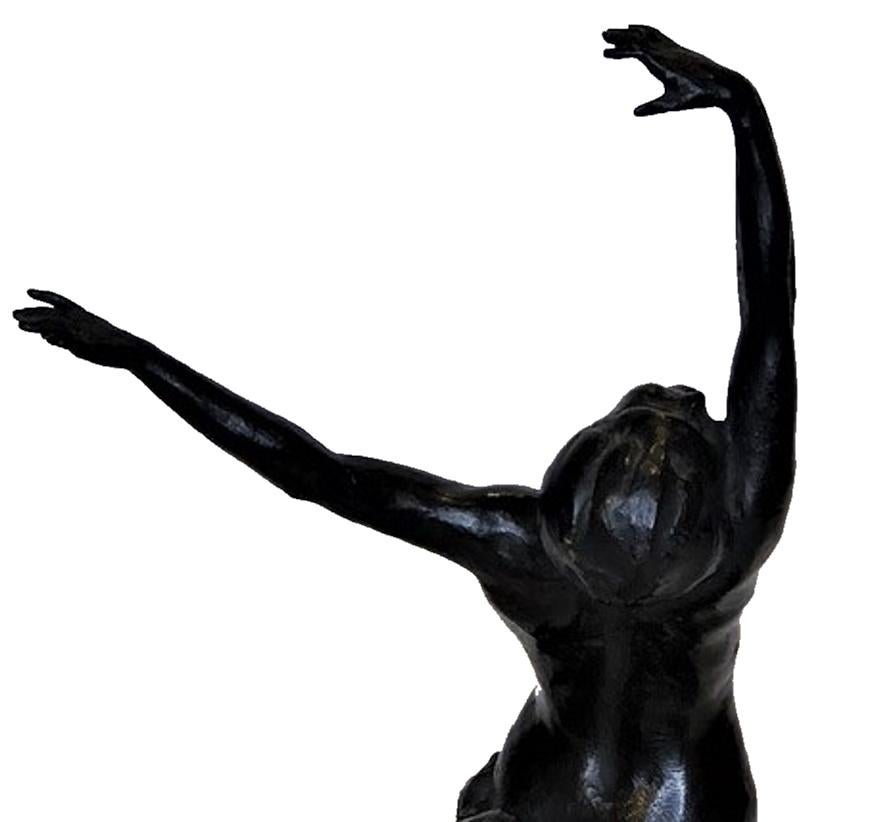Patiné Alexandre Zeitlin, Faerie, Sculpture américaine Art Déco en bronze patiné, vers 1920 en vente