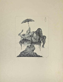 Posing with Umbrella par Alexandre Zlotnik - 1973
