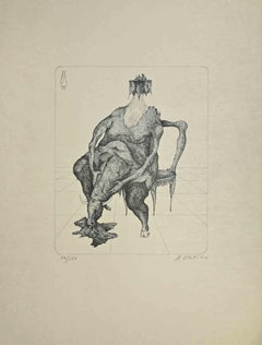Trono - Litografia di Alexandre Zlotnik - 1973