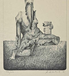 Tower-Man - Lithograph by Alexandre Zlotnik - 1973