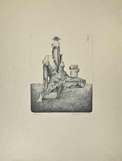 Tower-Man - Litografia di Alexandre Zlotnik - 1973