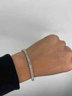 Emerald Cut Diamond 18K Gold Tennis Bracelet