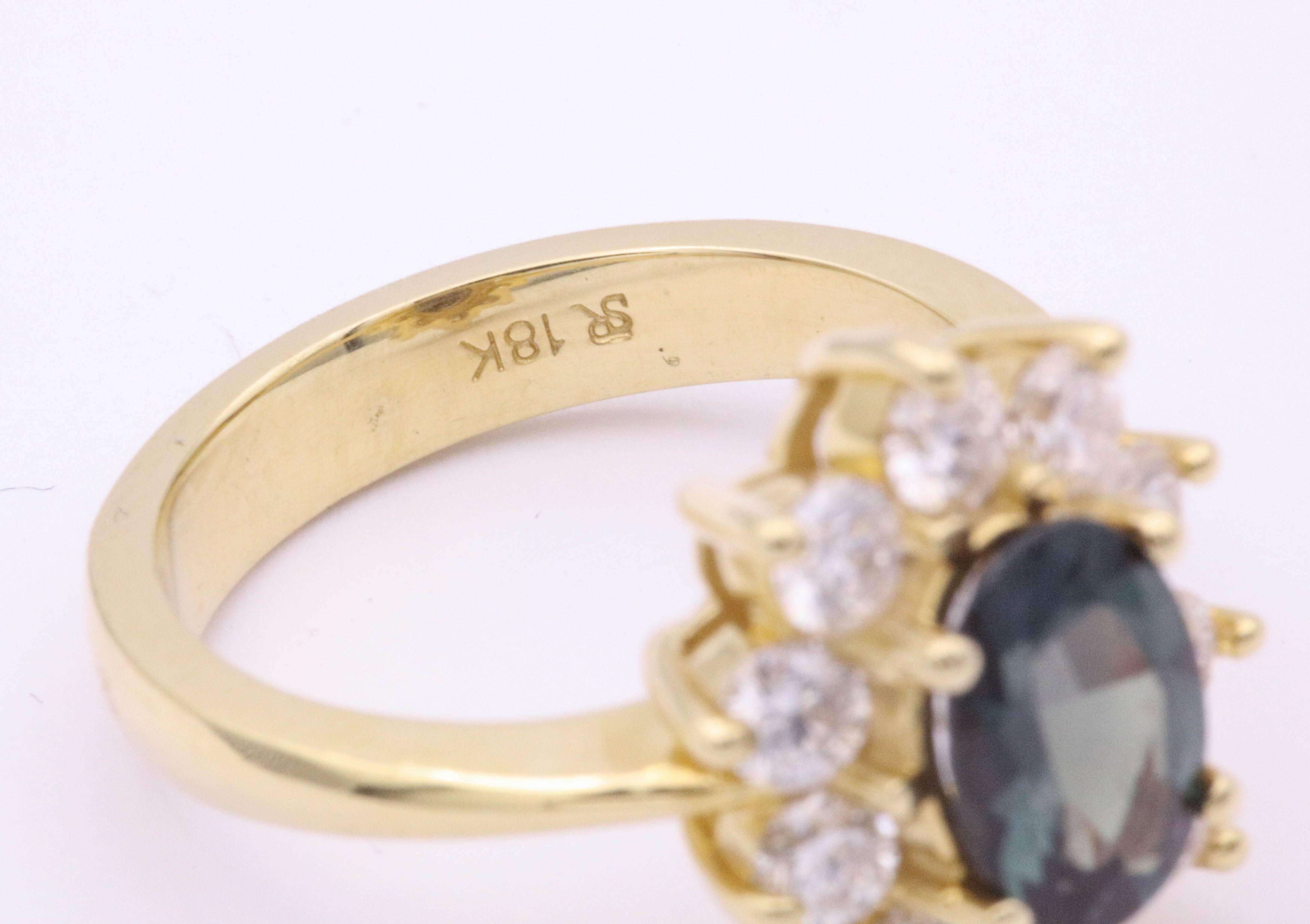 Women's HARBOR D. Alexandrite Lady Diana Ring with GUB Certificate 2.26 Carat