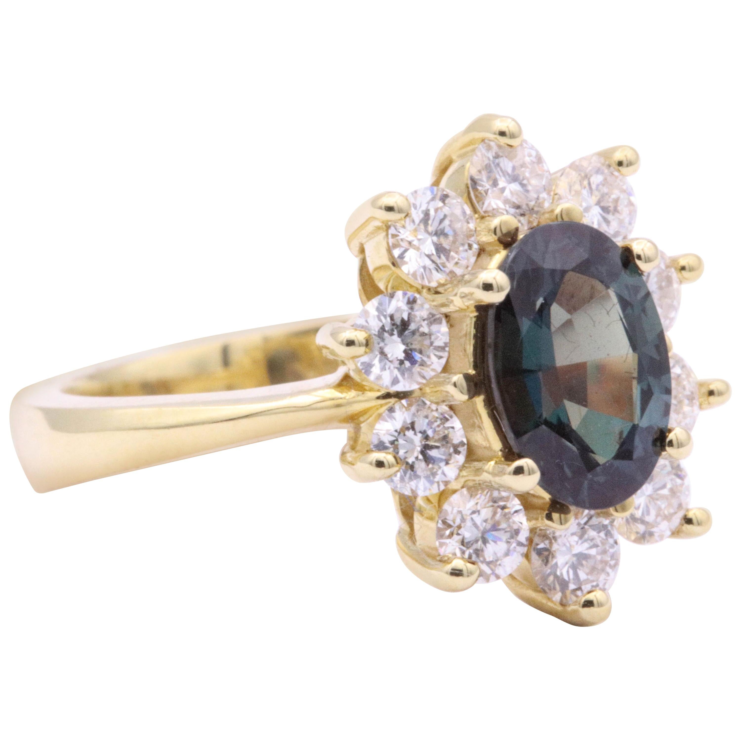 HARBOR D. Alexandrite Lady Diana Ring with GUB Certificate 2.26 Carat